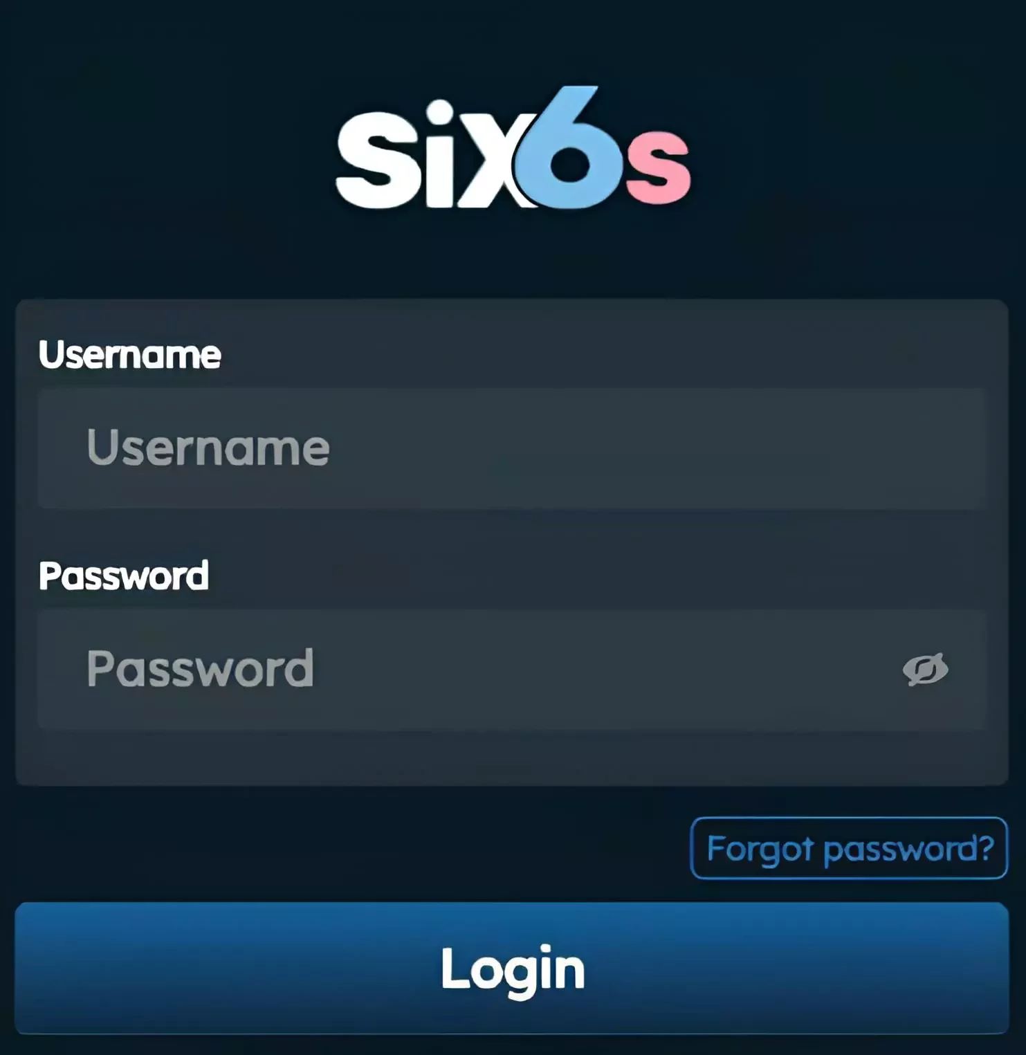 Six6s Official Login Form