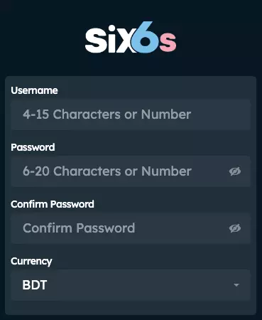 Six6s Official sign-in_form